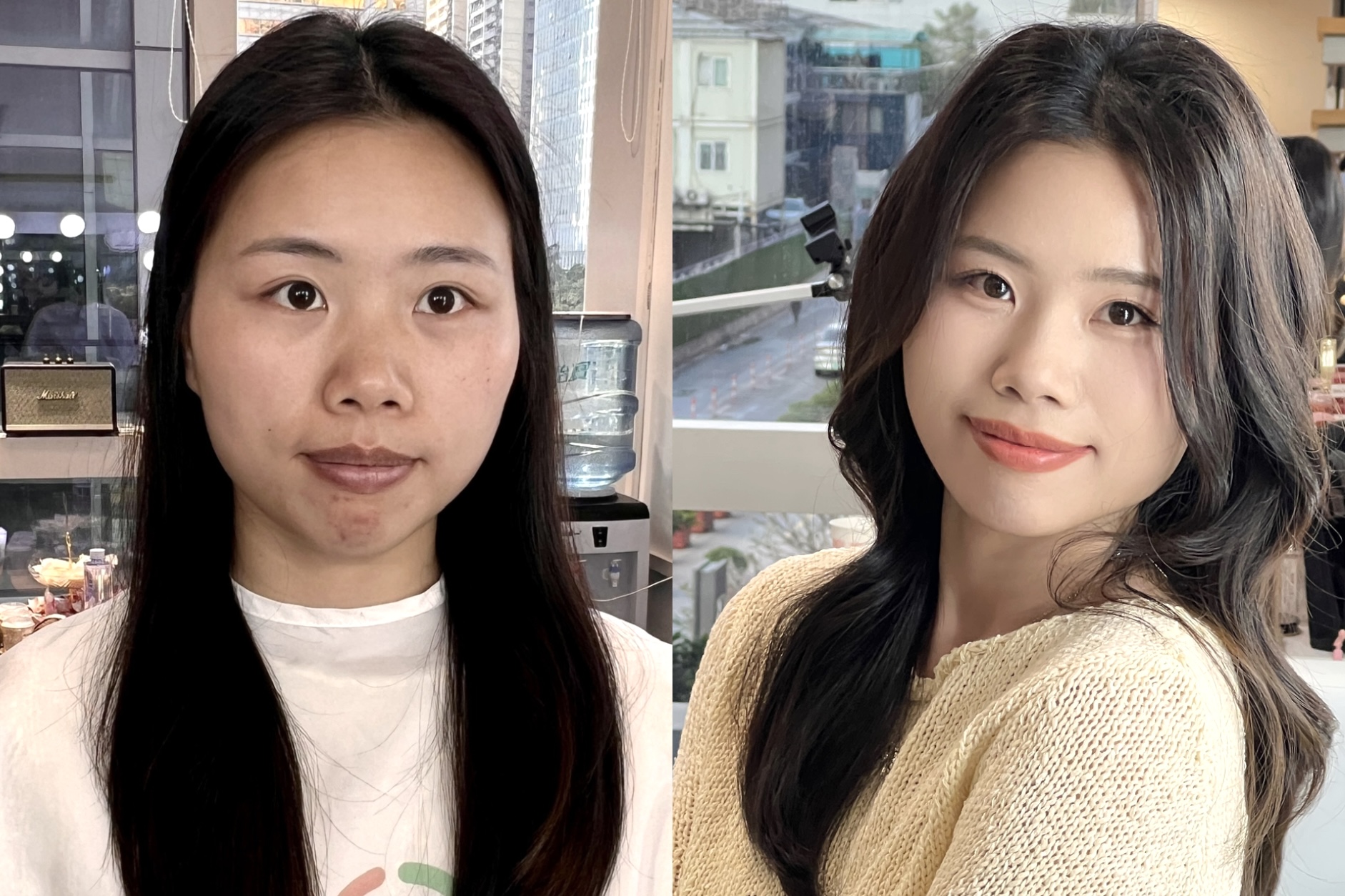 妆前妆后对比 2